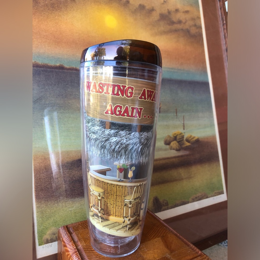 10182D Margaritaville "Wasting Away Again..” Insulated 26 Oz Tumbler Brown Lid